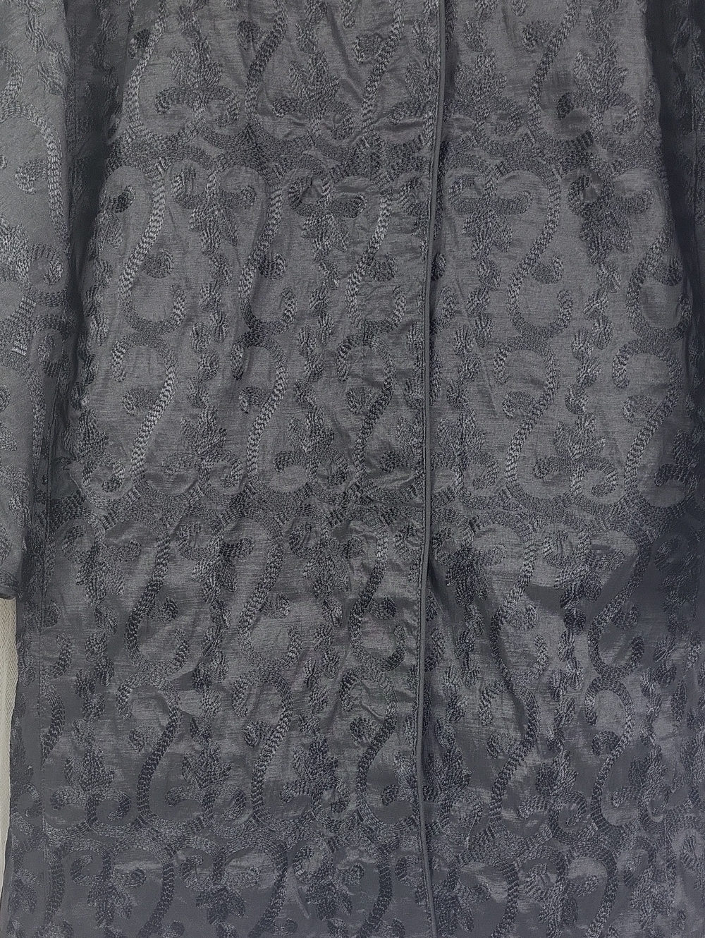 Mycra Pac Black Textured Reversible Long Trench Coat. Size M/L - Picture 3 of 11